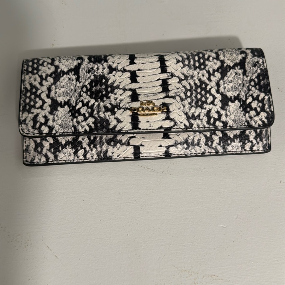 Coach Monochrome Snakeskin Wallet